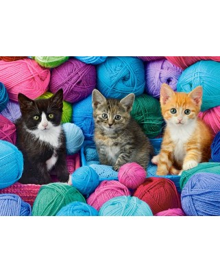 Puzzle 300 piese Castorland - Kittens in Yarn Store (Castorland-030477)