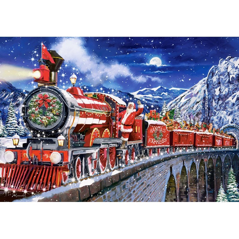 Puzzle 1000 piese Castorland - Santas Coming Soon to Town (Castorland-104833)