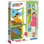 Puzzle 30 piese XXL Clementoni - Measure Me Puzzle - Animals and their Habitat (Clementoni-20329)