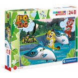 Puzzle 24 piese XXL Clementoni - Leo & Tig (Clementoni-24223)