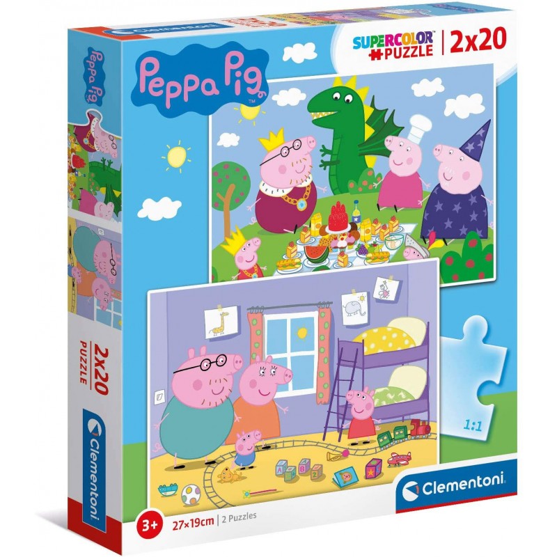 Puzzle 2x20 piese Clementoni - Peppa...
