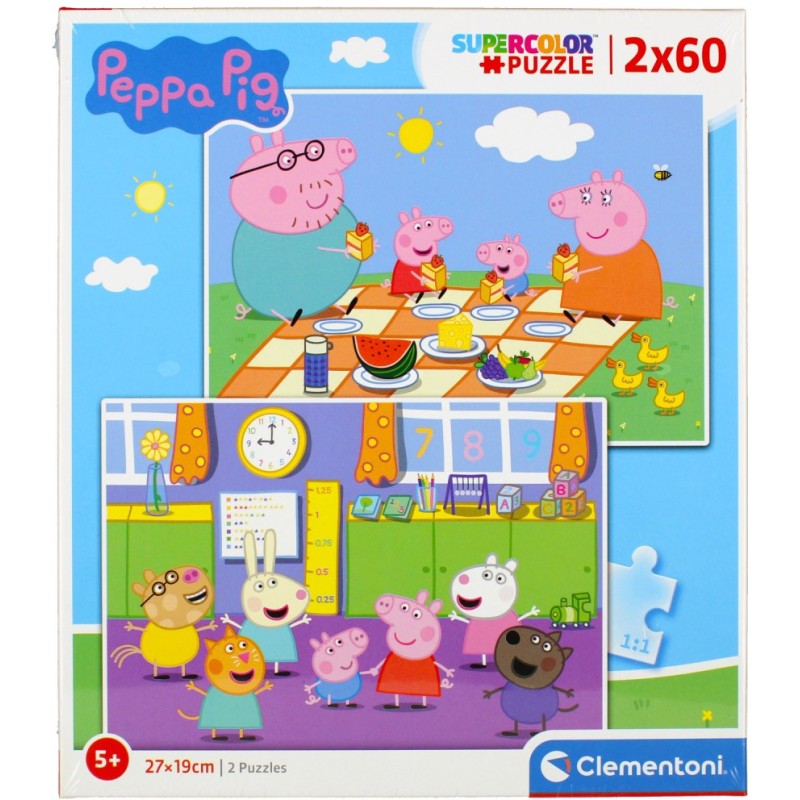 Puzzle 2x60 piese Clementoni - Peppa...