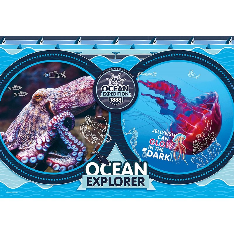 Puzzle 180 piese Clementoni - National Geo Kids - Ocean Expedition (Clementoni-29205)