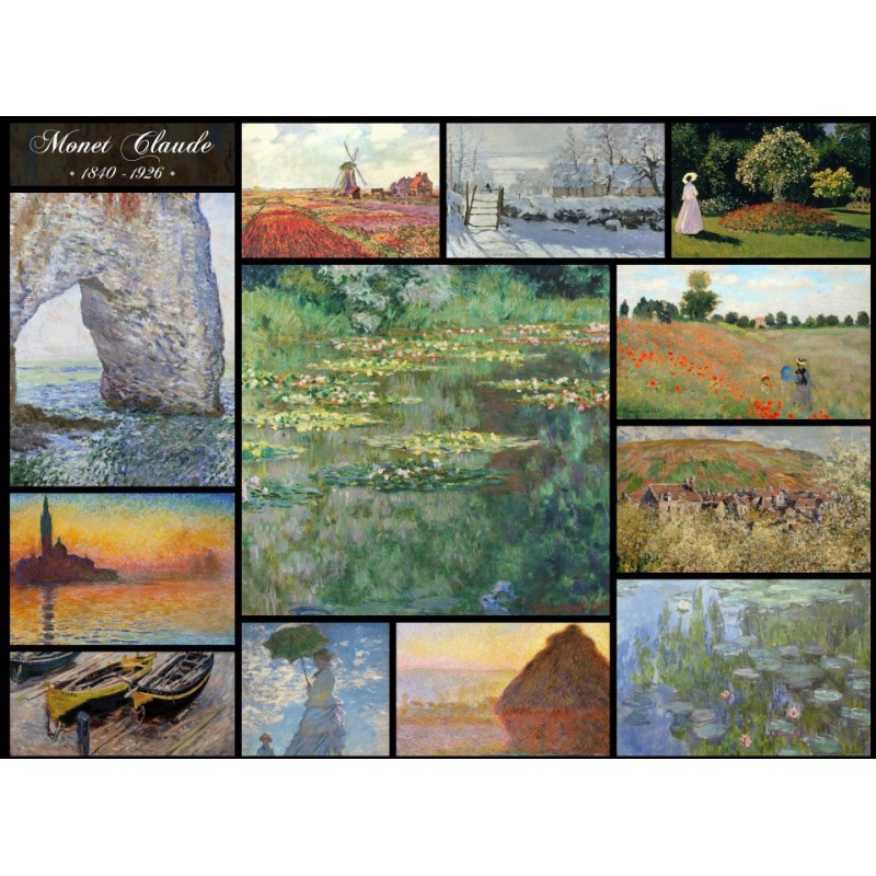 Puzzle 2000 piese Grafika - Claude Monet: Collage (Grafika-F-30224)