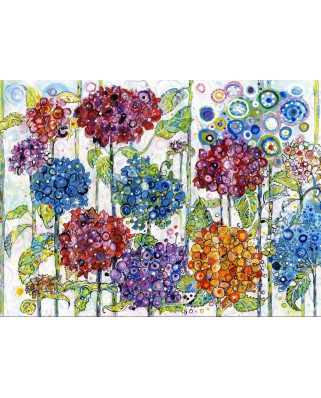 Puzzle 2000 piese Grafika - Sally Rich: Summer Hydrangeas (Grafika-F-30808)