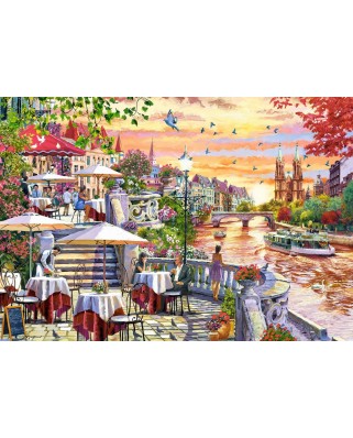 Puzzle 1000 piese Castorland - Romantic City Sunset (Castorland-104956)