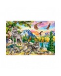 Puzzle 1000 piese Castorland - Wolf Family and Eagles (Castorland-104970)