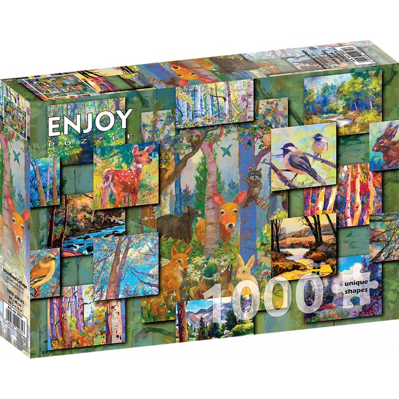 Puzzle 1000 piese ENJOY - Woodland Collage (Enjoy-2031)