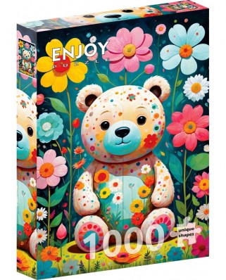 Puzzle 1000 piese ENJOY - Flower Teddy Bear (Enjoy-2150)
