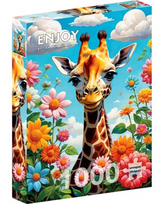 Puzzle 1000 piese ENJOY - Cute Giraffe (Enjoy-2151)