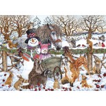 Puzzle 500 piese Alipson - Wendy Edelson:Two Snowmen Winter Scene (Alipson-Puzzle-50052)