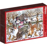Puzzle 500 piese Alipson - Wendy Edelson:Two Snowmen Winter Scene (Alipson-Puzzle-50052)