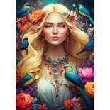 Puzzle 1000 piese Bluebird - Aurora - Soul of Nature Collection (Bluebird-Puzzle-F-90576)