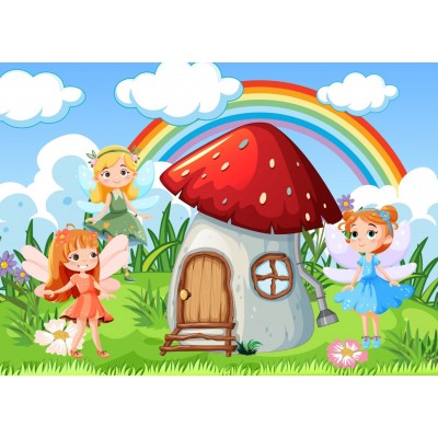 Puzzle 48 piese Bluebird - Les Fees et la Maison...