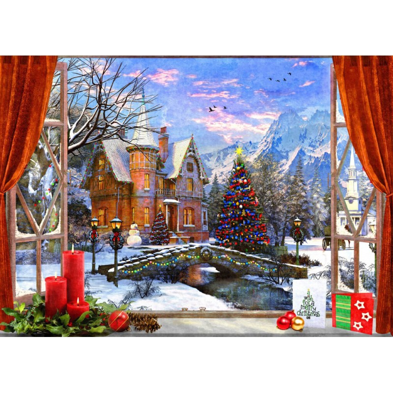 Puzzle 500 piese Bluebird - Christmas...