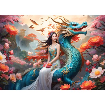Puzzle 500 piese Bluebird - Blue Dragon...