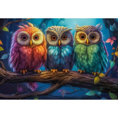 Puzzle 1000 piese Castorland - Three Little Owls...