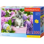 Puzzle 200 piese Castorland - Kitten in Basket (Castorland-222209)