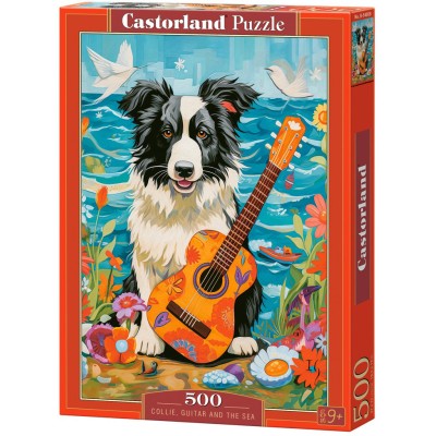 Puzzle 500 piese Castorland - Collie, Guitar and the Sea... 2