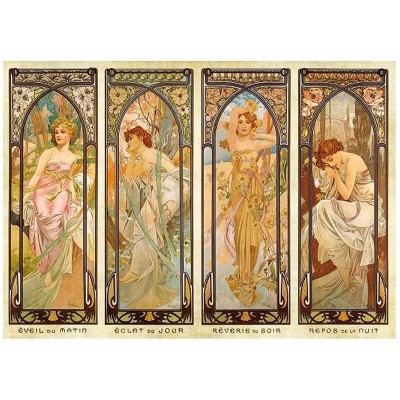 Puzzle 1000 piese D-Toys - Alfons Mucha:Time (Dtoys-70050)