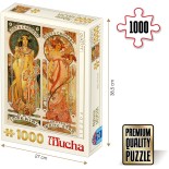 Puzzle 1000 piese D-Toys - Alfons Mucha:Moet (Dtoys-70081)