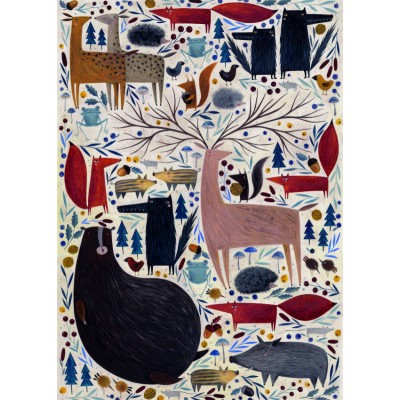 Puzzle 500 piese D-Toys - Andrea Kurti:Wild Animals...