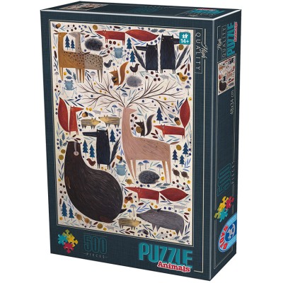 Puzzle 500 piese D-Toys - Andrea Kurti:Wild Animals... 2