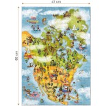 Puzzle 1000 piese D-Toys - Map of North America (Dtoys-76779)