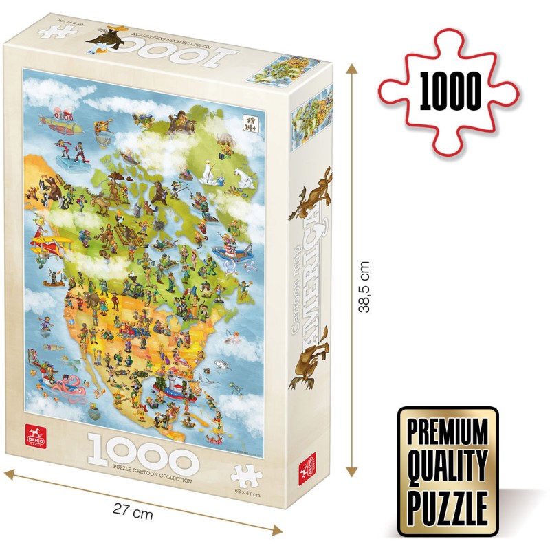Puzzle 1000 piese D-Toys - Map of...
