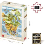 Puzzle 1000 piese D-Toys - Map of North America (Dtoys-76779)