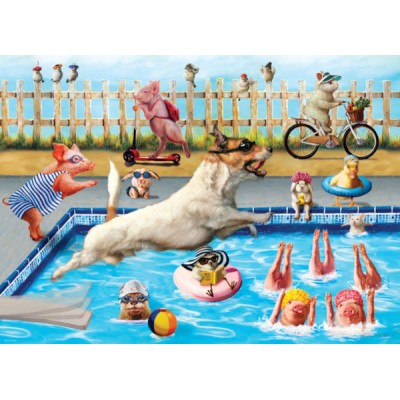Puzzle 500 piese XXL Eurographics - Crazy pool day by...