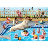 Puzzle 500 piese XXL Eurographics - Crazy pool day by Lucia Heffer (Eurographics-6500-5878)