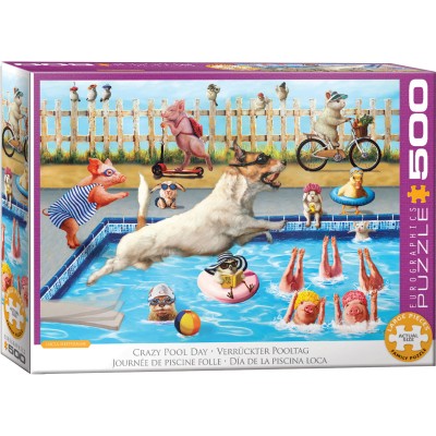 Puzzle 500 piese XXL Eurographics - Crazy pool day by... 2