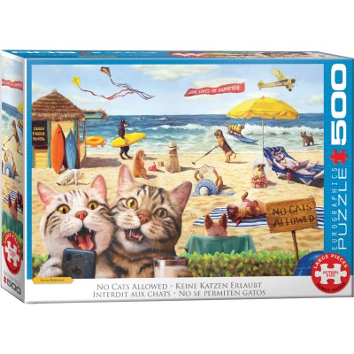 Puzzle 500 piese XXL Eurographics - No cats allowed by... 2