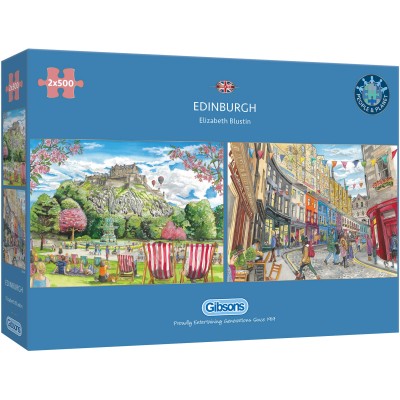 Puzzle 2x500 piese Gibsons - Edinburgh (Gibsons-G5064)