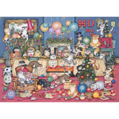 Puzzle 1000 piese Gibsons - Feline Festivities...