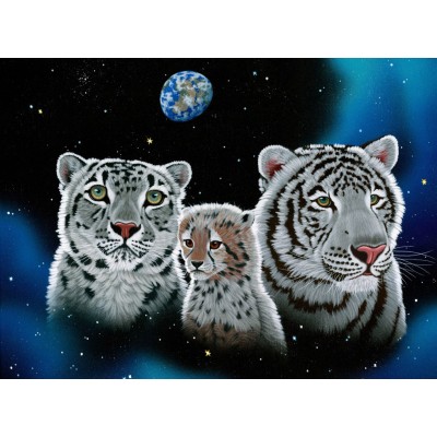 Puzzle 2000 piese Grafika - Schim Schimmel:Gentle Family...