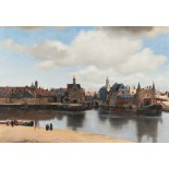 Puzzle 1000 piese Grafika - Johannes Vermeer:View of Delft (Grafika-F-32588)