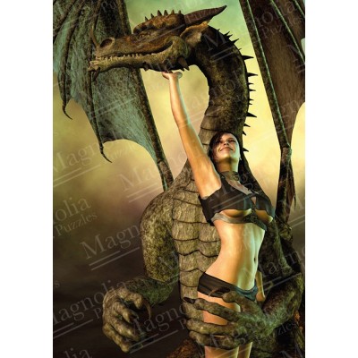 Puzzle 1000 piese Magnolia - Woman and Dragon...