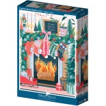 Puzzle 500 piese Pieces & Peace - Simply Katy:Christmas Fireplace (Pieces-Peace-F-00118)