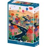 Puzzle 500 piese Pieces & Peace - On the road (Pieces-Peace-F-00140)