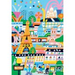 Puzzle 1000 piese Pieces & Peace - Dans les Dents:Paris Est Magique (Pieces-Peace-F-00176)