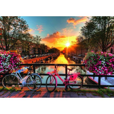 Puzzle 1000 piese Ravensburger - Bicycles in Amsterdam...
