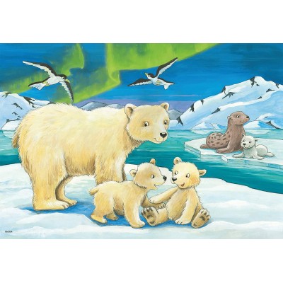 Puzzle 2x12 piese Ravensburger - Baby Animals from All... 2