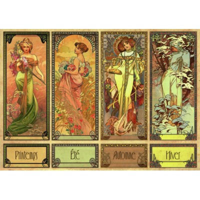 Puzzle 1000 piese Roovi - Alfons Mucha:Seasons (Roovi-75901)