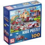 Puzzle 100 piese Roovi - Fire Engines (Roovi-79701)