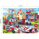 Puzzle 100 piese Roovi - Fire Engines (Roovi-79701)