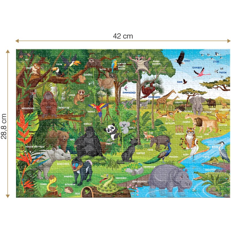 Puzzle 240 piese Roovi - Wild Animals...