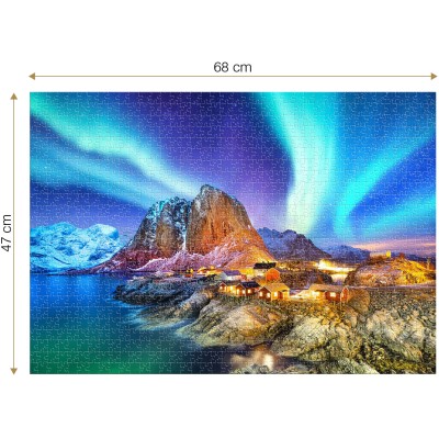 Puzzle 1000 piese Roovi - Aurora Borealis, Norway...