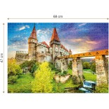 Puzzle 1000 piese Roovi - Corvin Castle - Gothic Largest Castles in Europe (Roovi-79923)